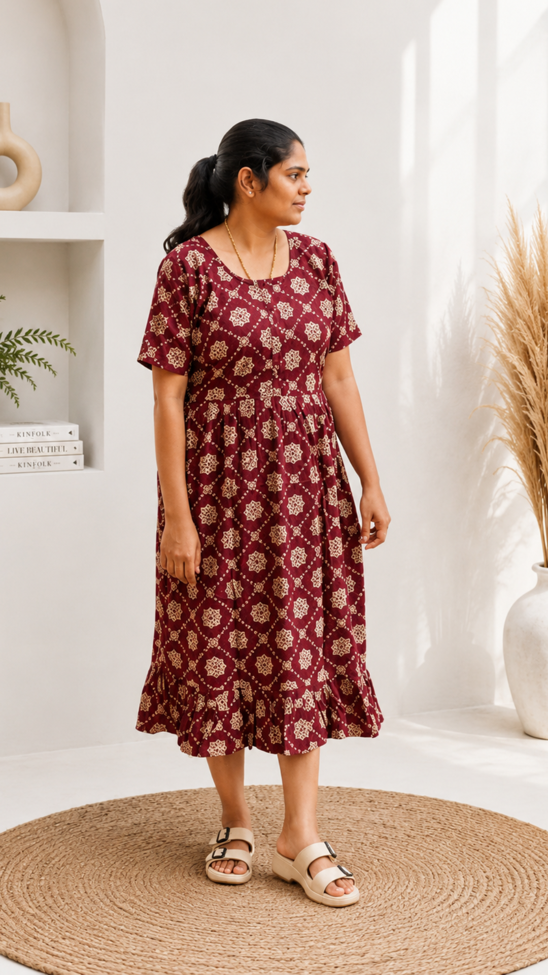 Frock nighty - Ajrak Prints New