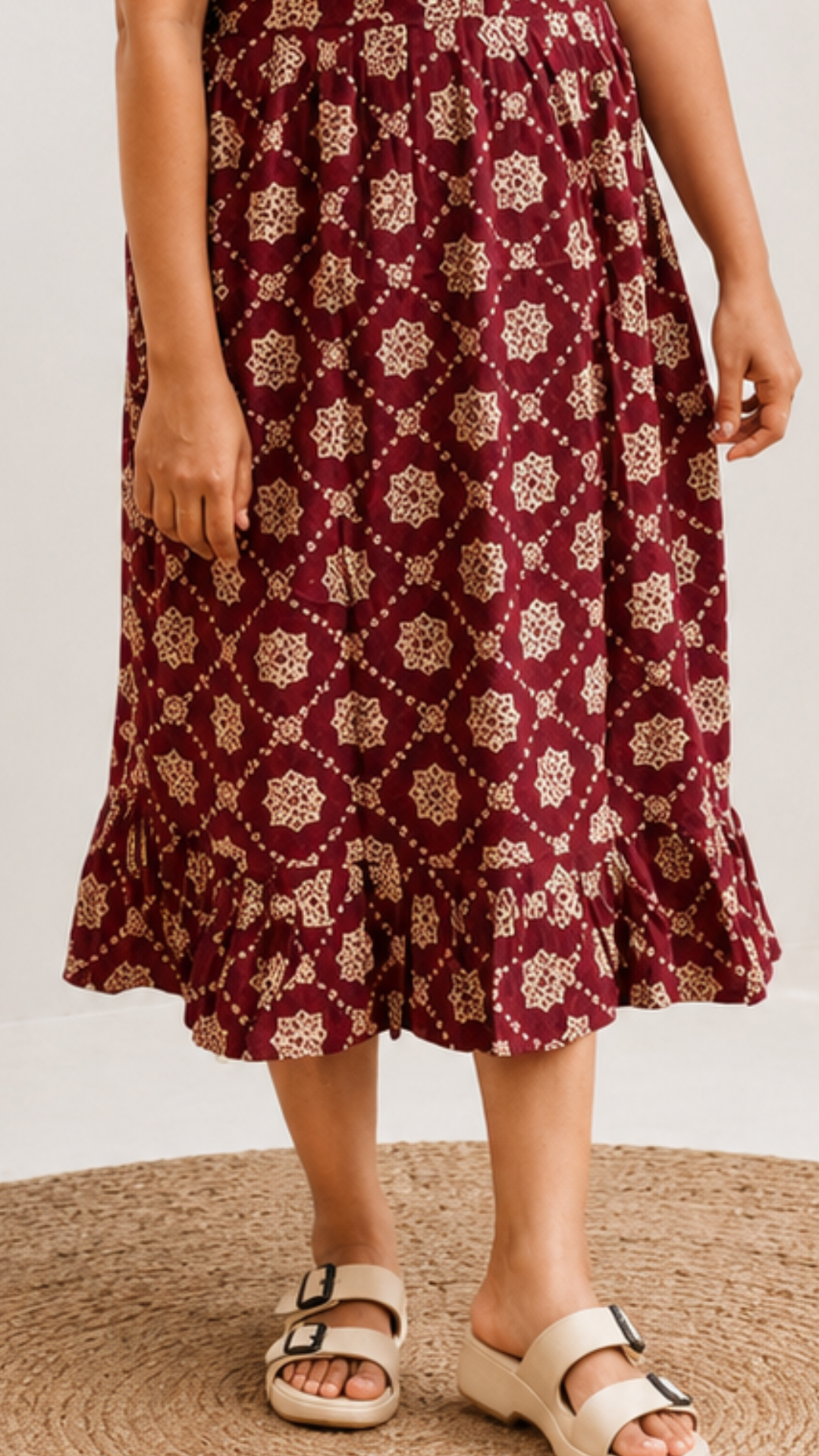 Frock nighty - Ajrak Prints New