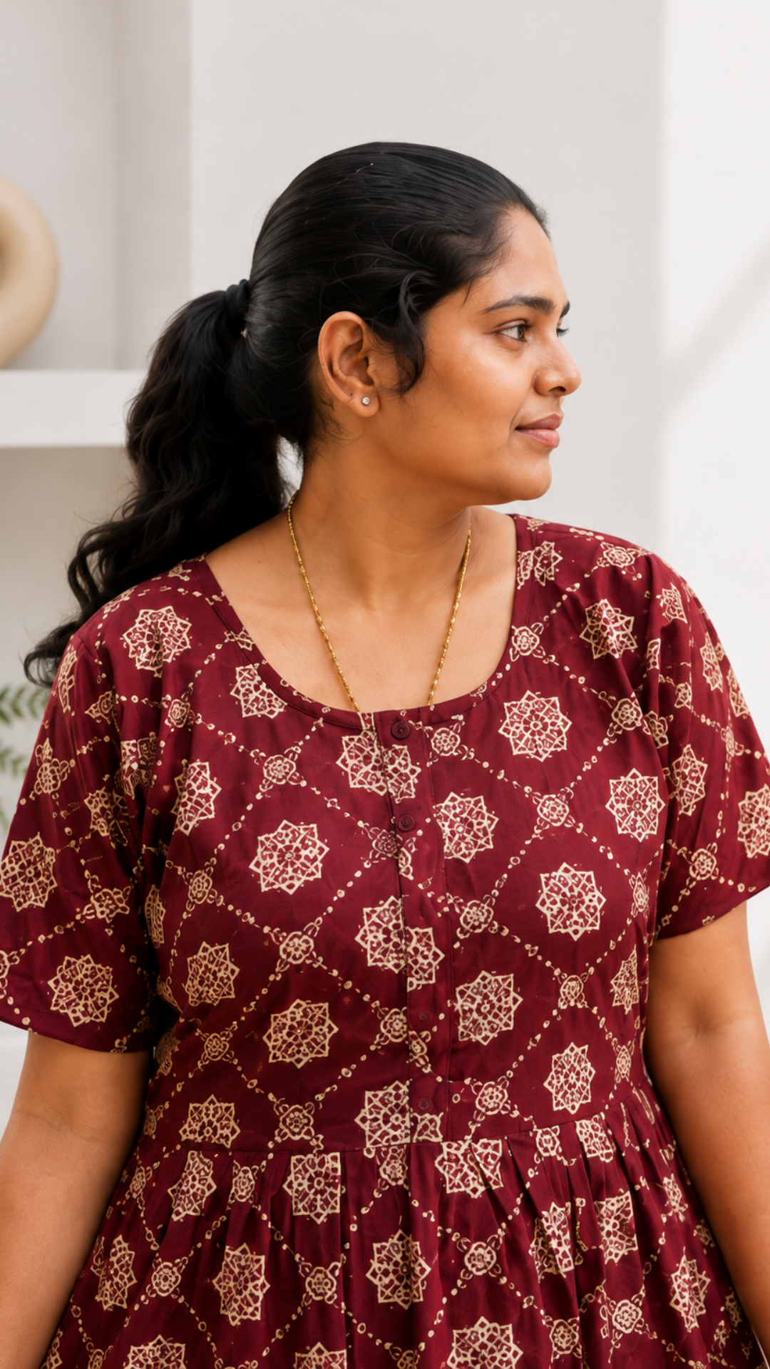 Frock nighty - Ajrak Prints New