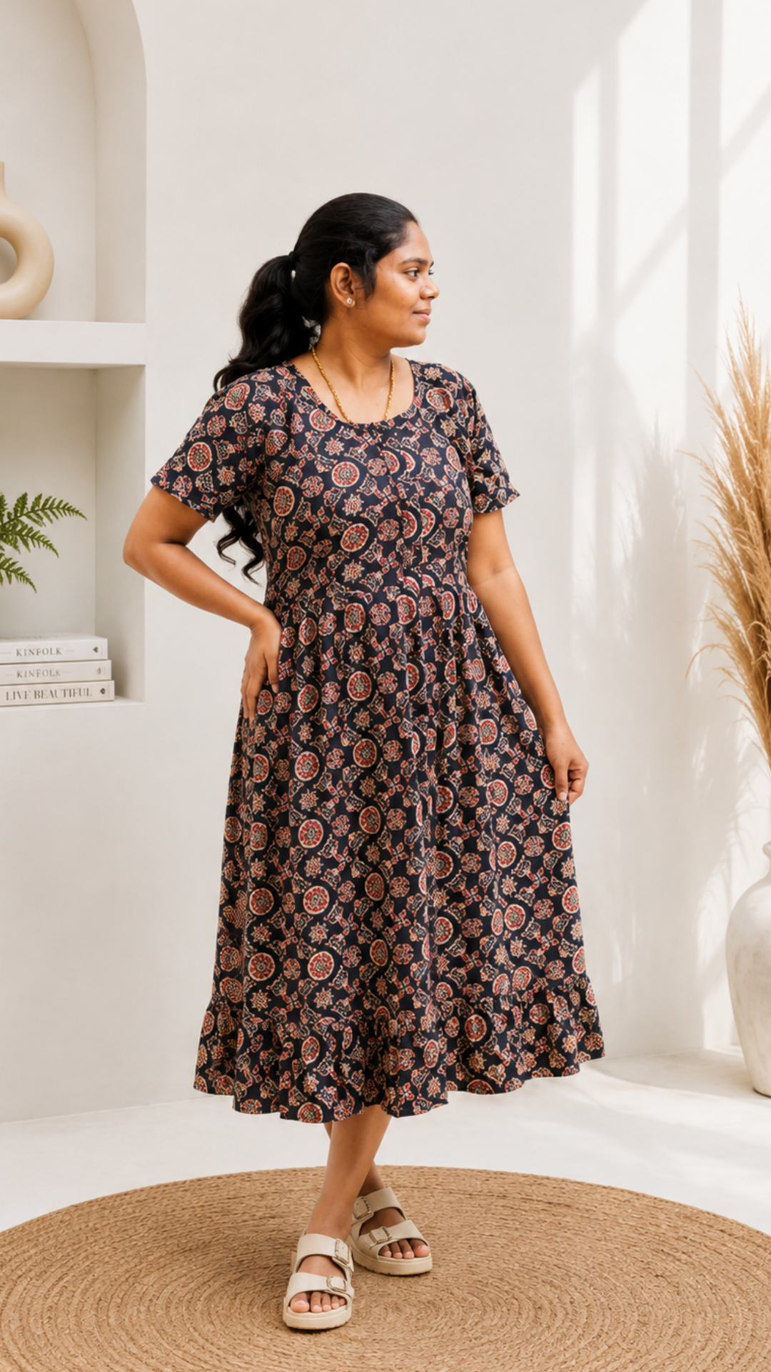 Frock nighty - Ajrak Prints New