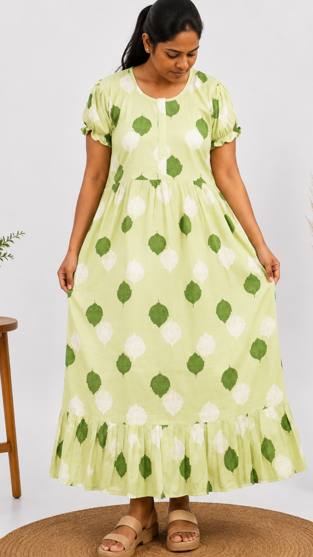 Rina - Green Frock Nighty