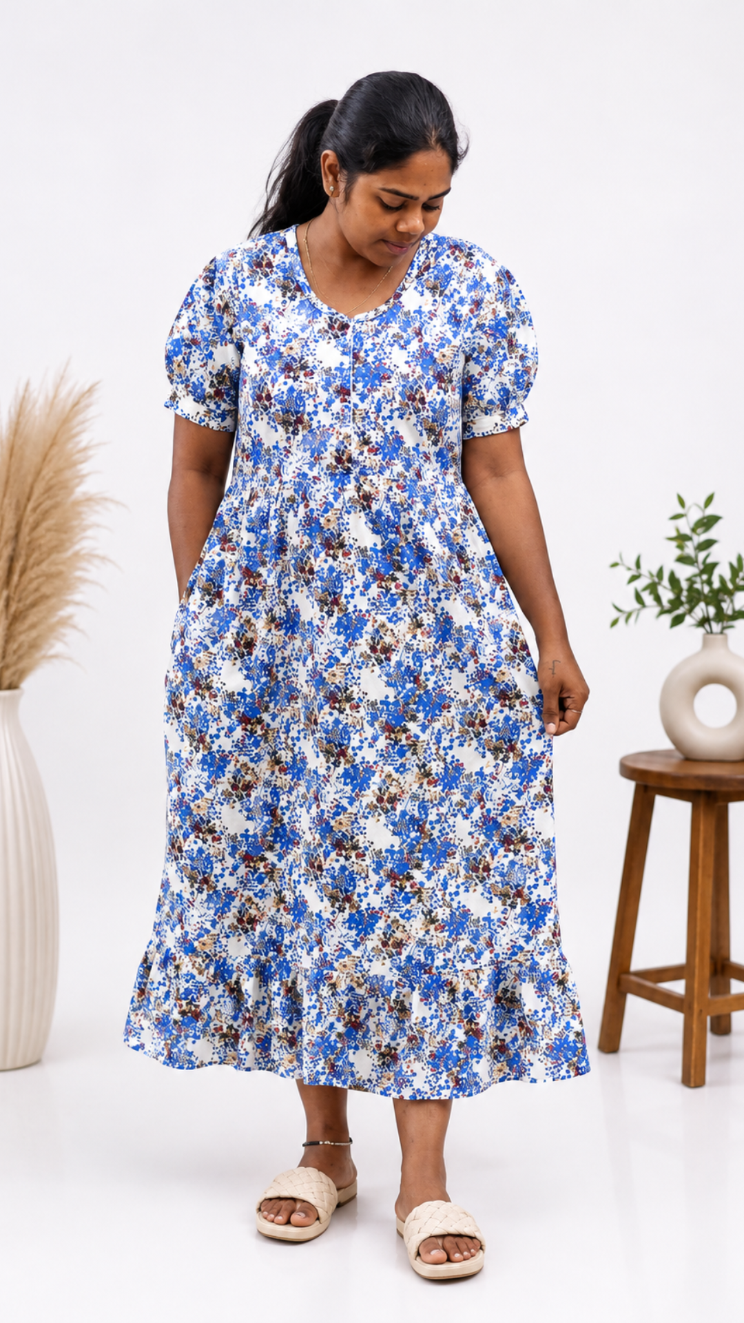 Desu - Green floral Frock