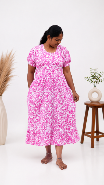 Pastel -  Pink  Frock