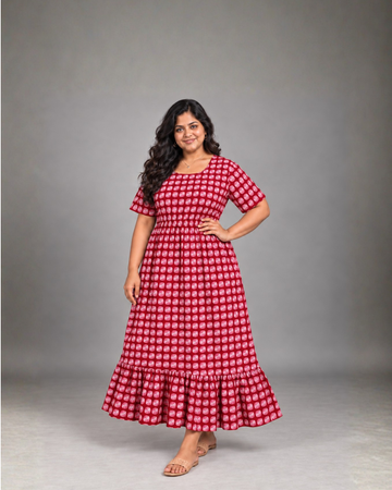 Crimson Frock Nighty