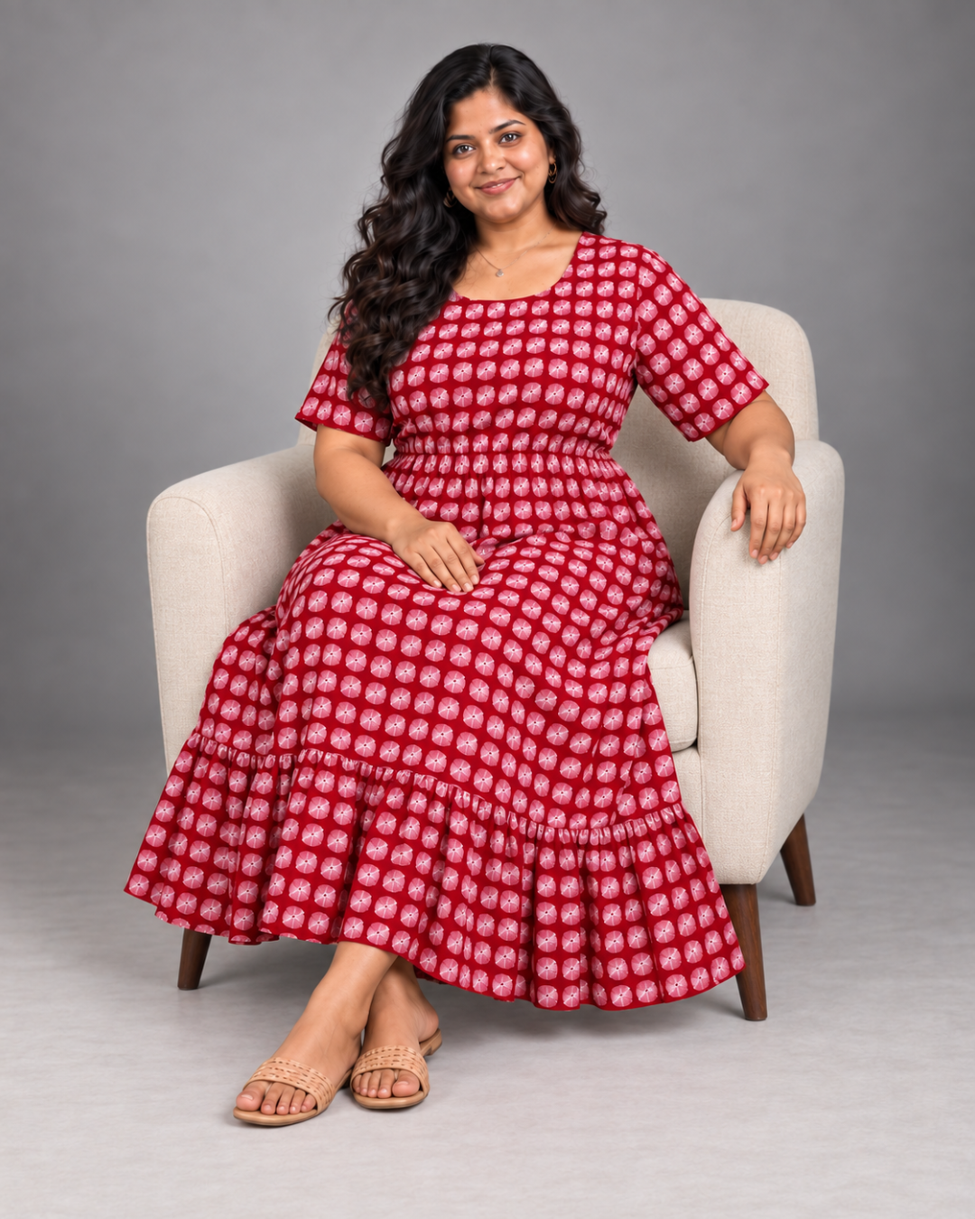 Crimson Frock Nighty