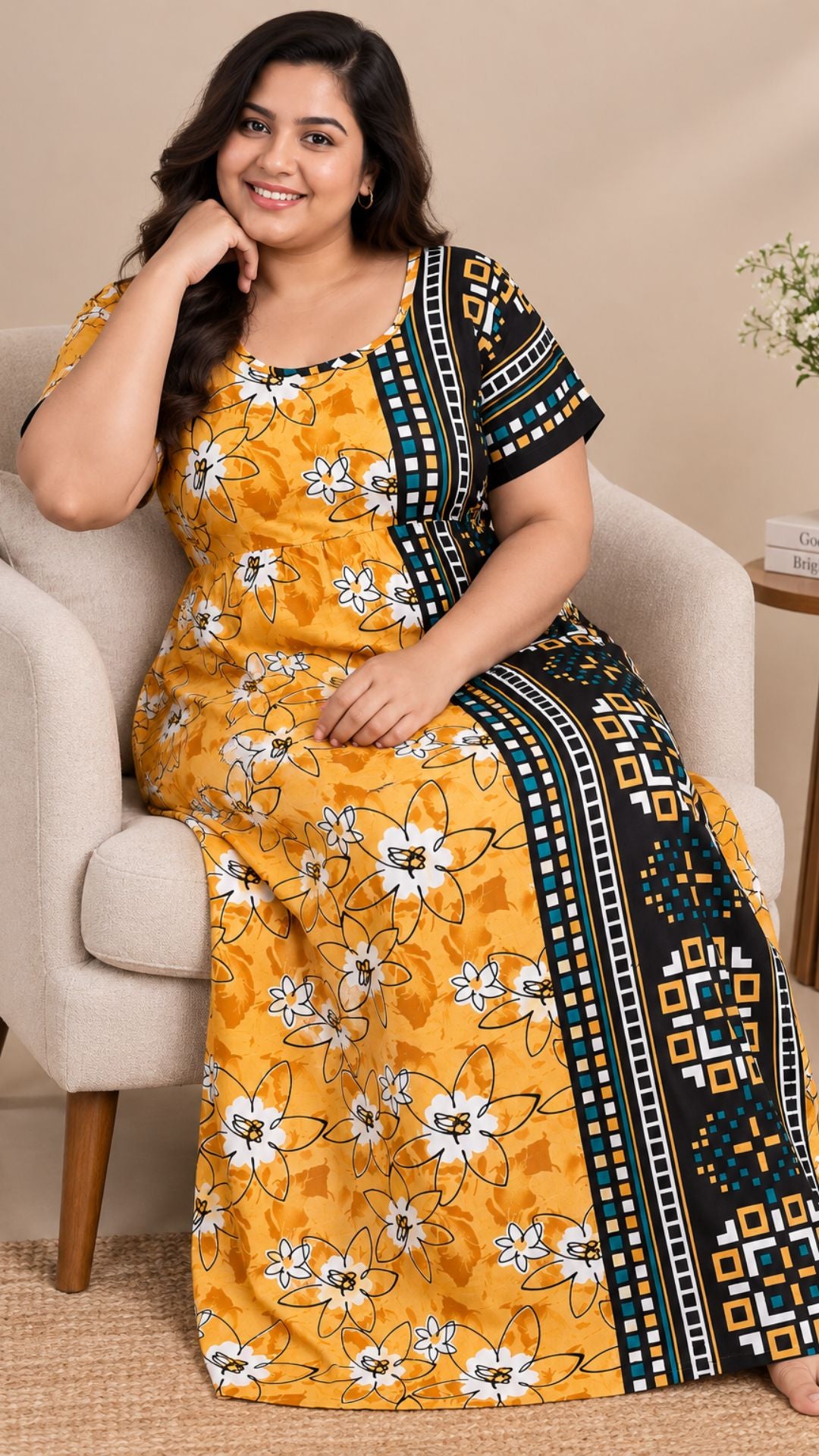 Mosaic Bloom Maxi Nighty