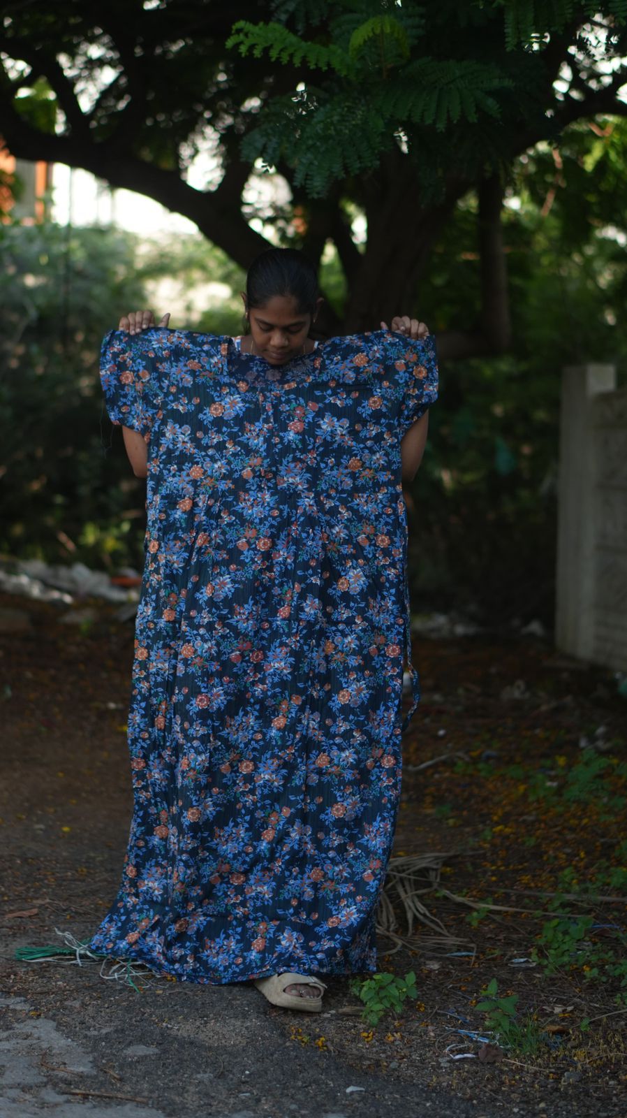 Floral Garden Frock Nighty – 3XL