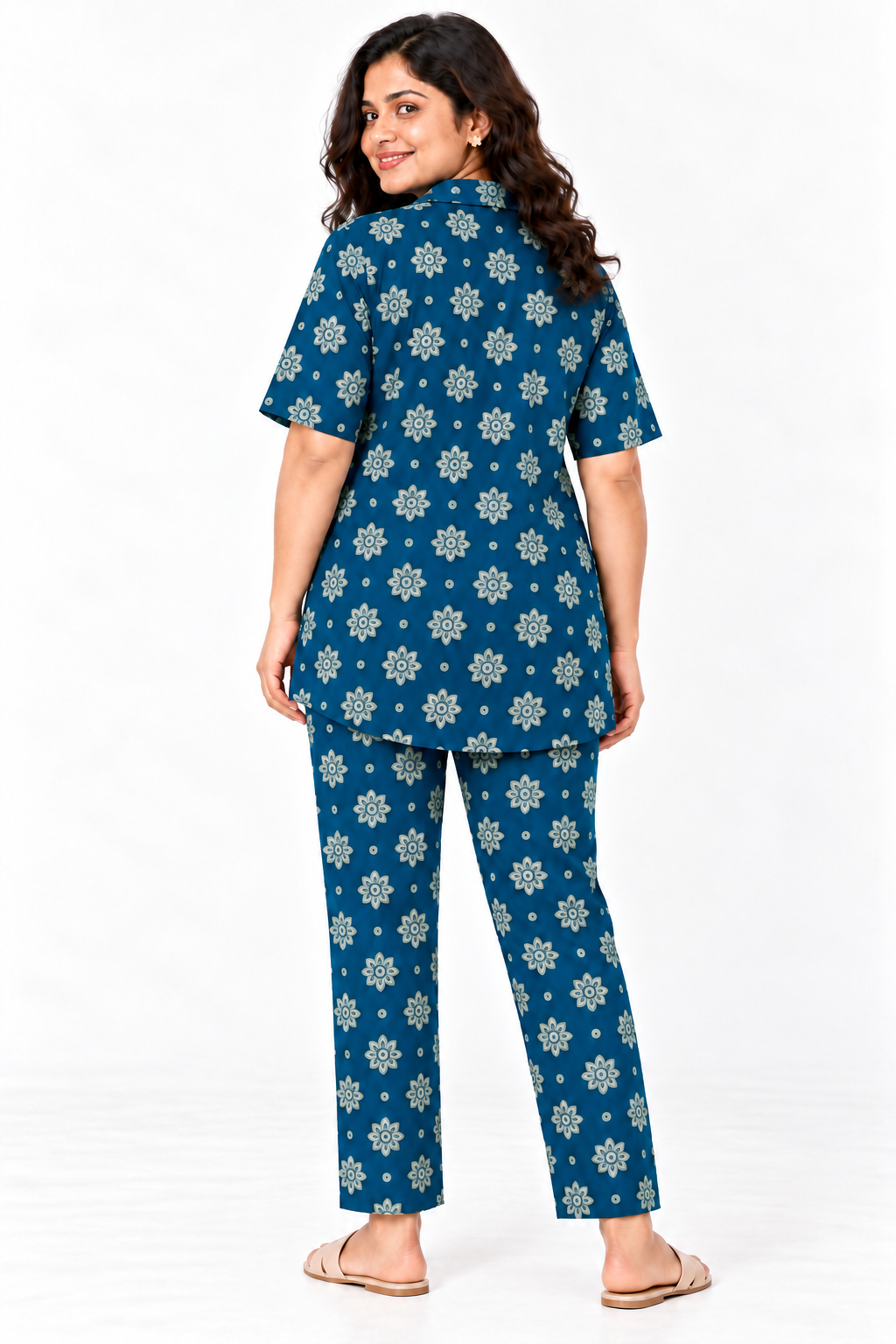 Star Floral-Night Suit