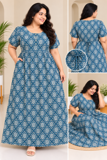 Diamond Bloom Maxi-Frock Style Nighty