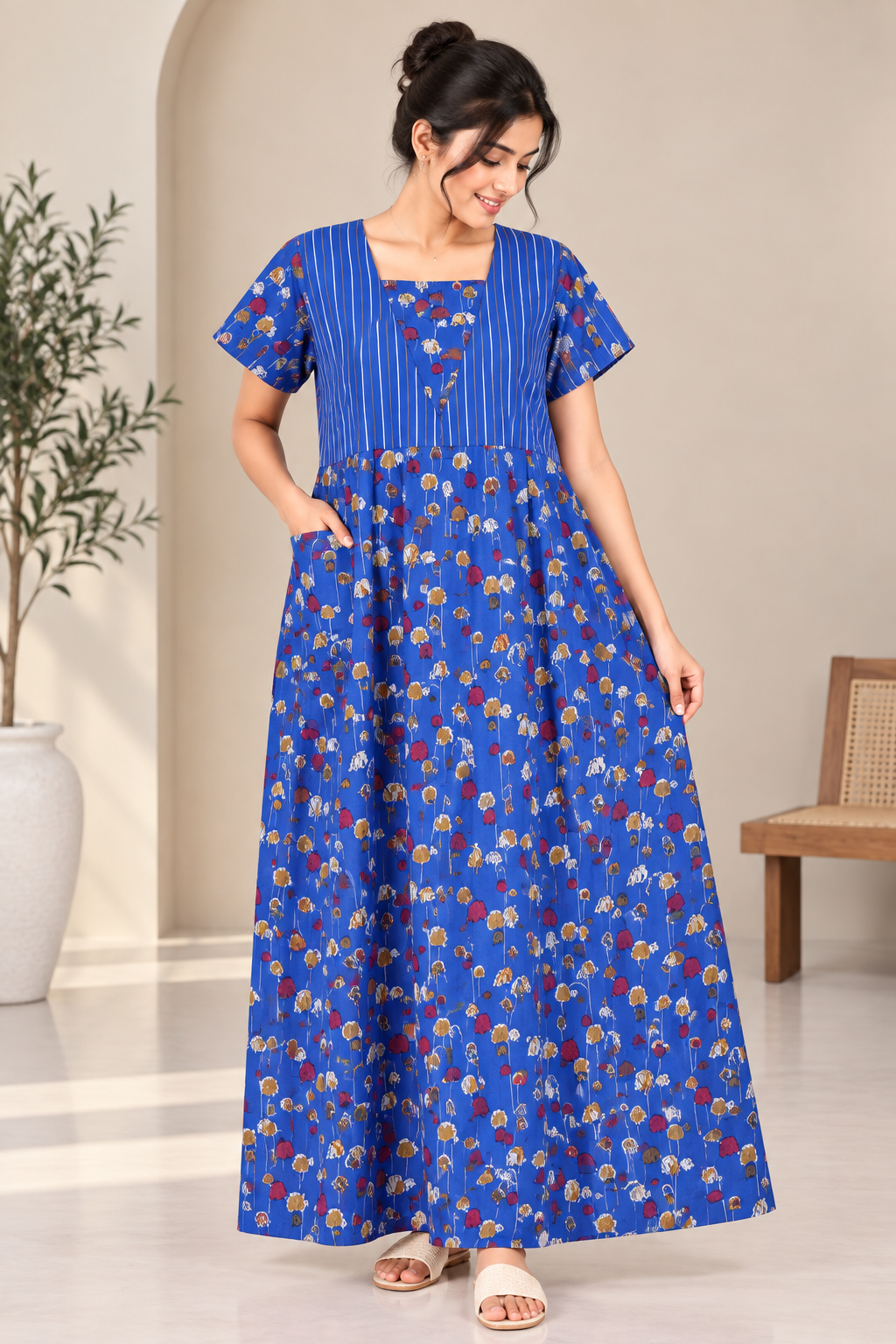 Maxi nighty - Line rose