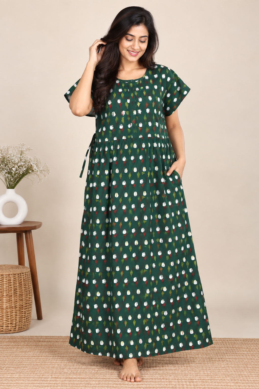 Frock  nighty - Small Ikat prints