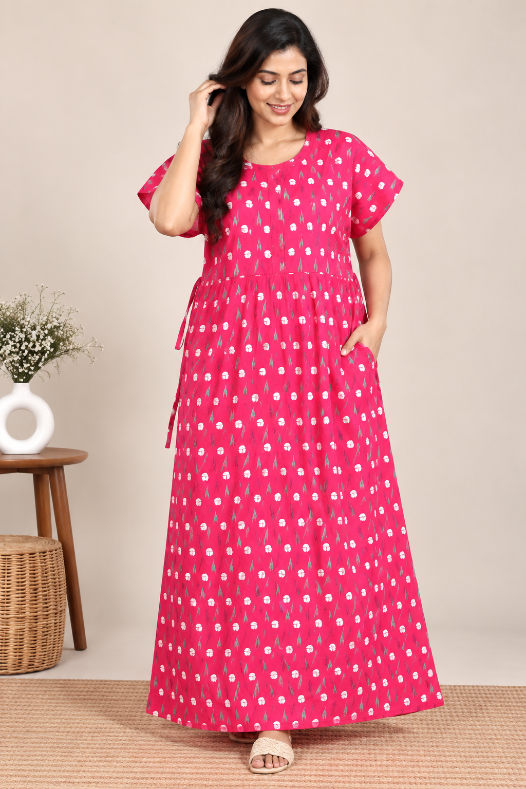Frock  nighty - Small Ikat prints