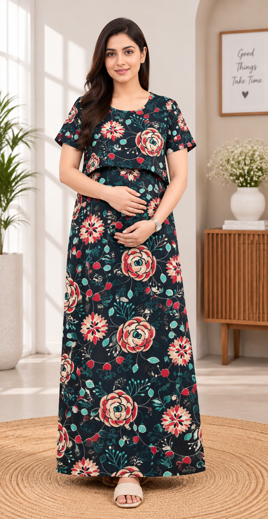 Garden maternity wear-Black