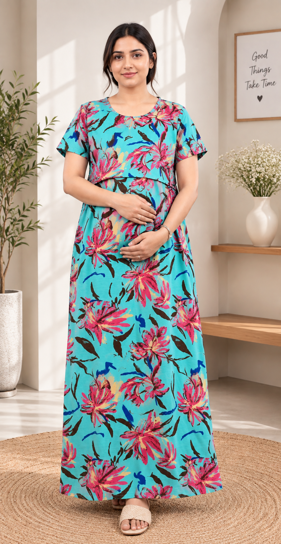 Garden Maternity wear-Blue