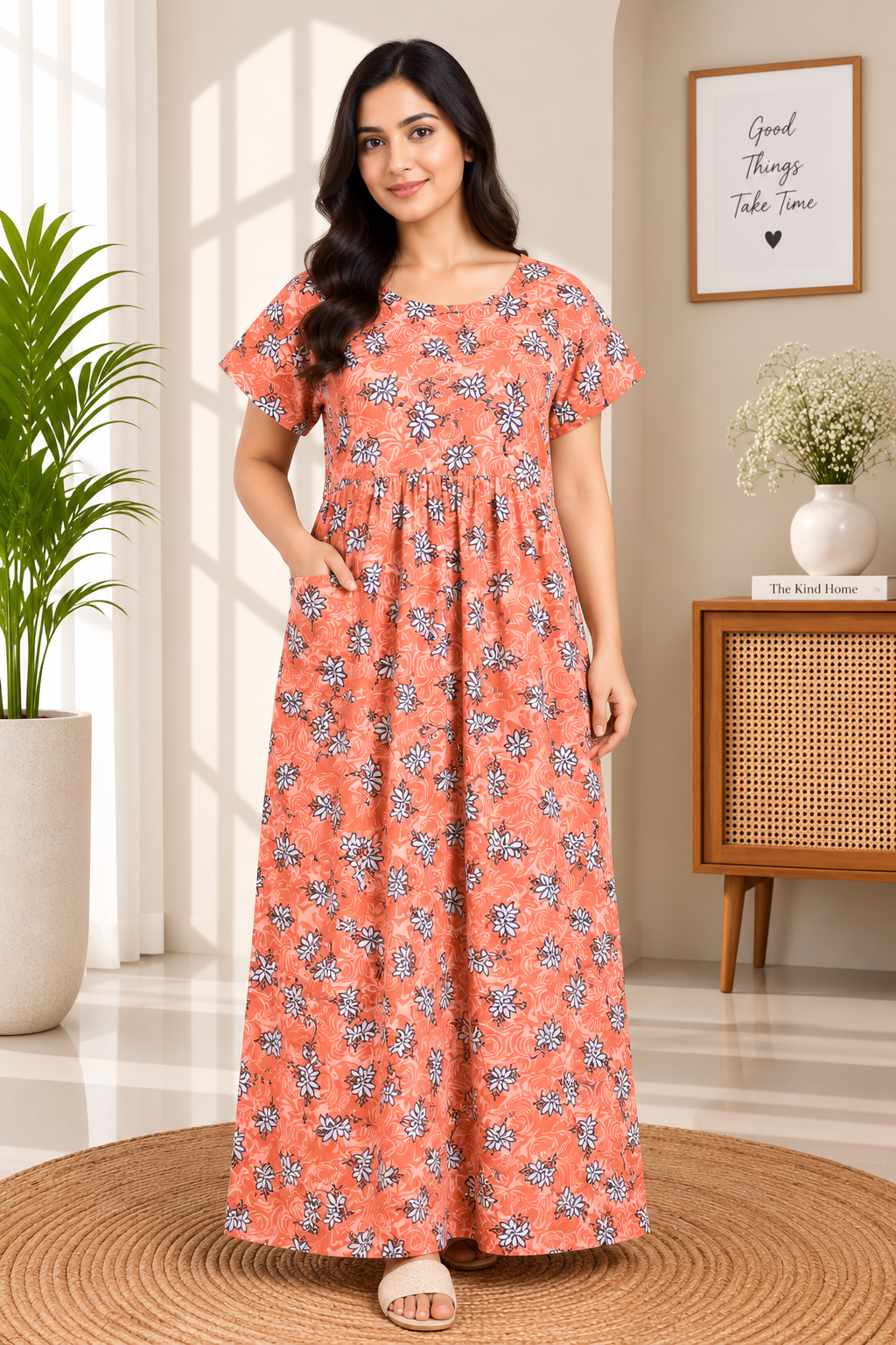 Frock Nighty-Vibrant Floral