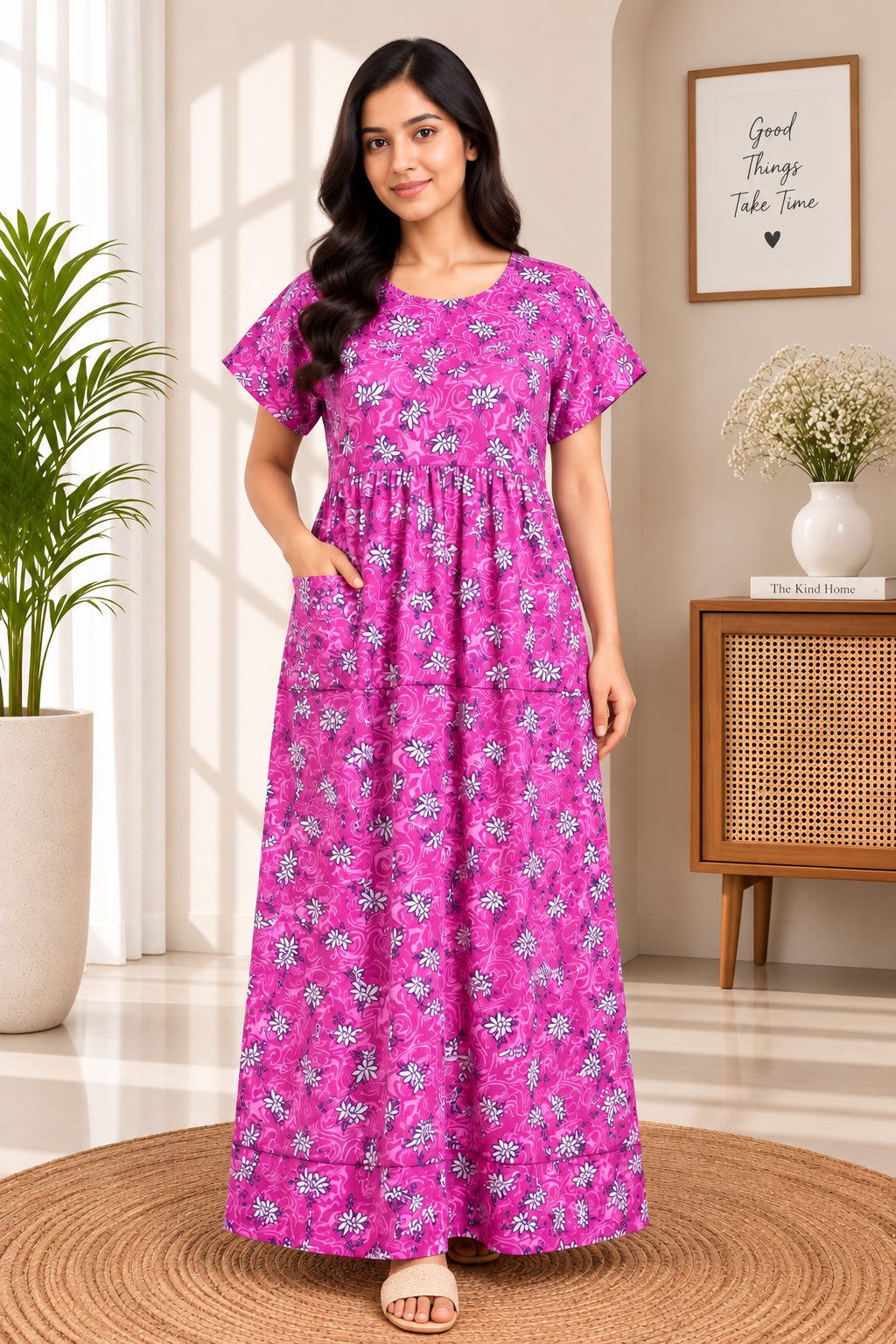 Frock Nighty-Vibrant Floral