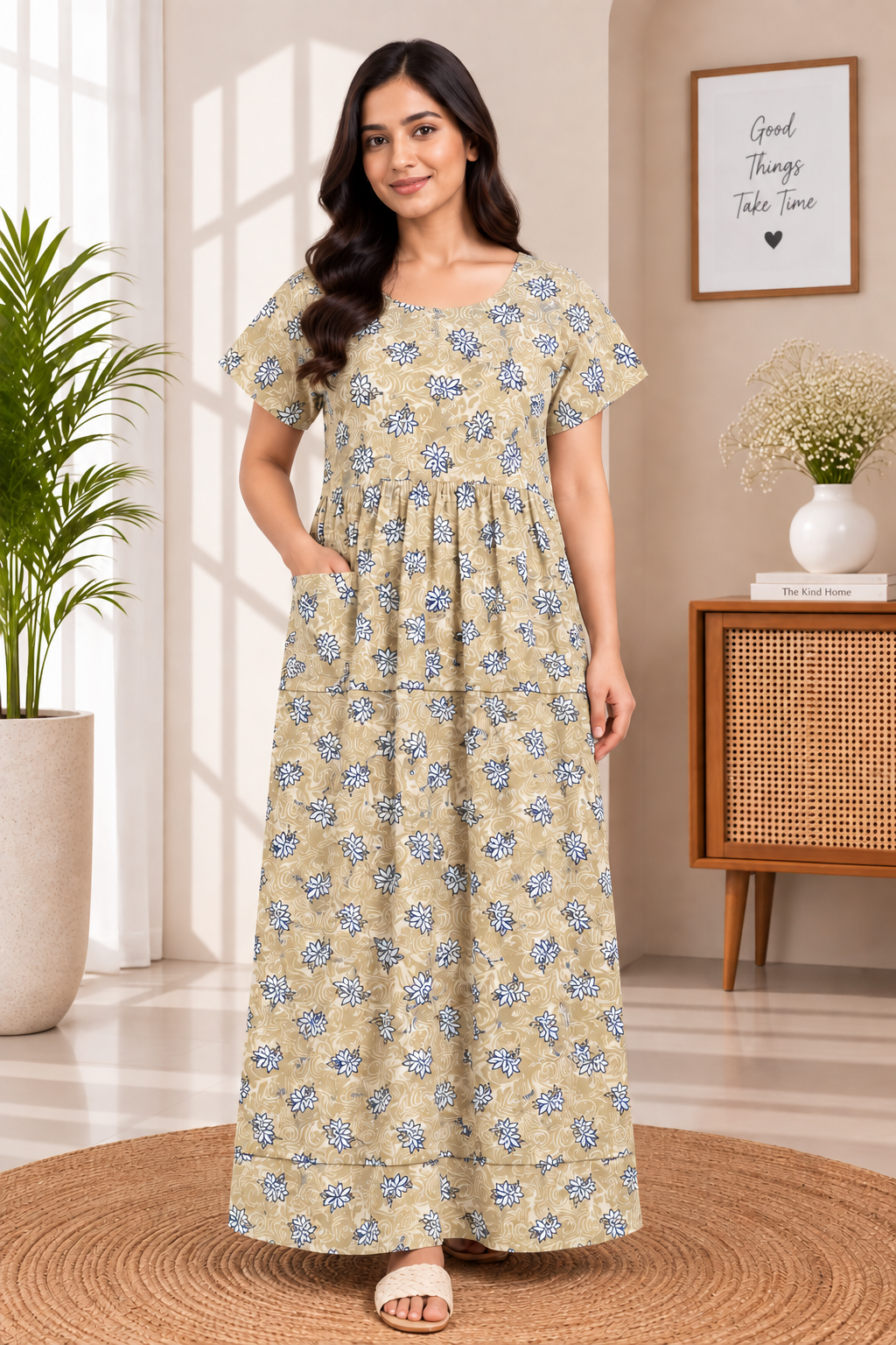 Frock Nighty-Vibrant Floral