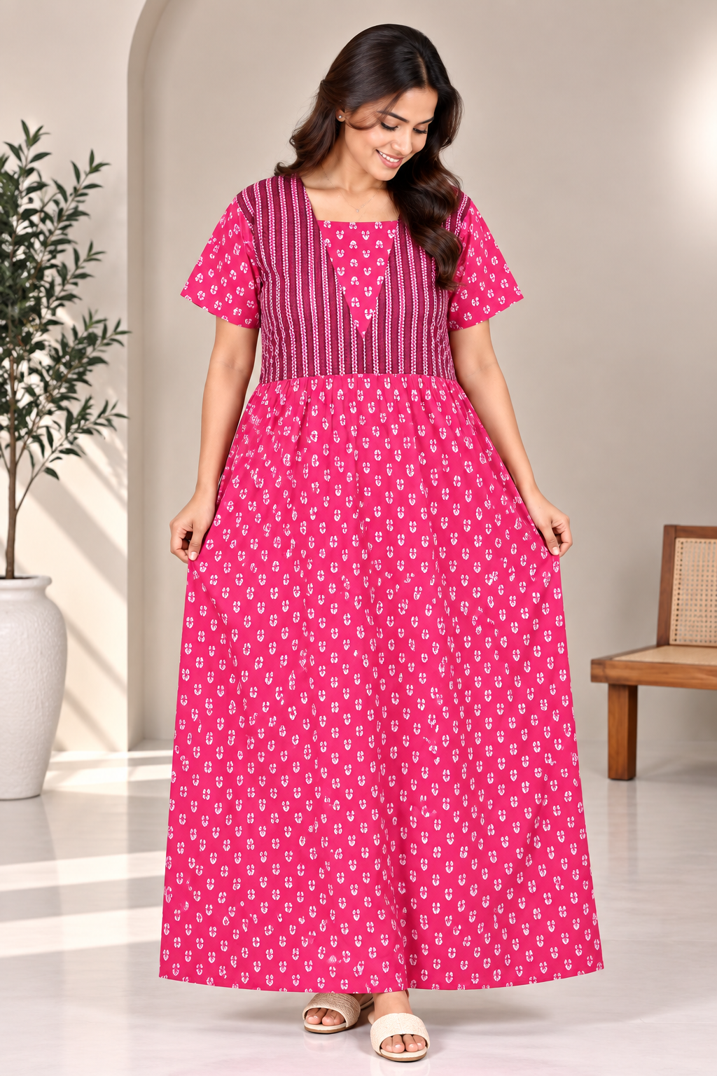 FLoral -Maxi Nighty