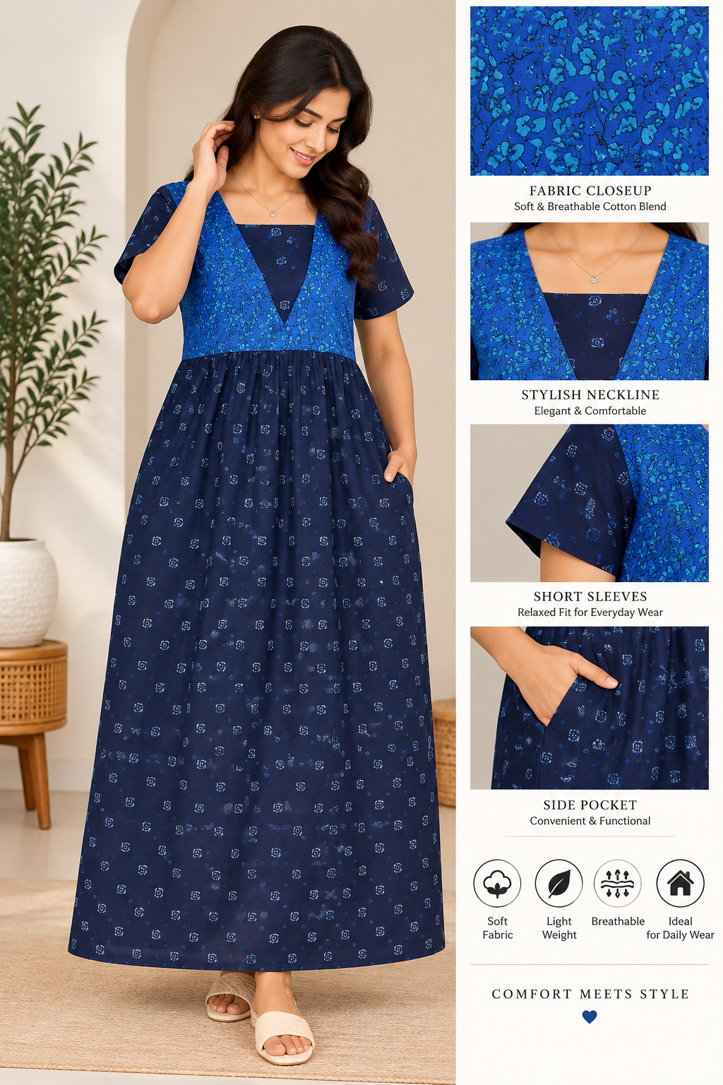 Floral box - Maxi Style nighty
