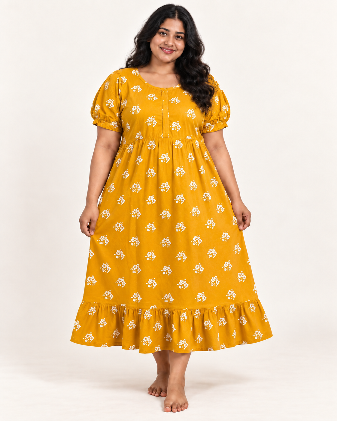 PASTEL ROSE-FROCK NIGHTY