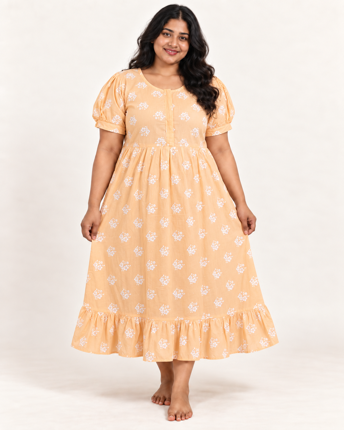 PASTEL ROSE-FROCK NIGHTY