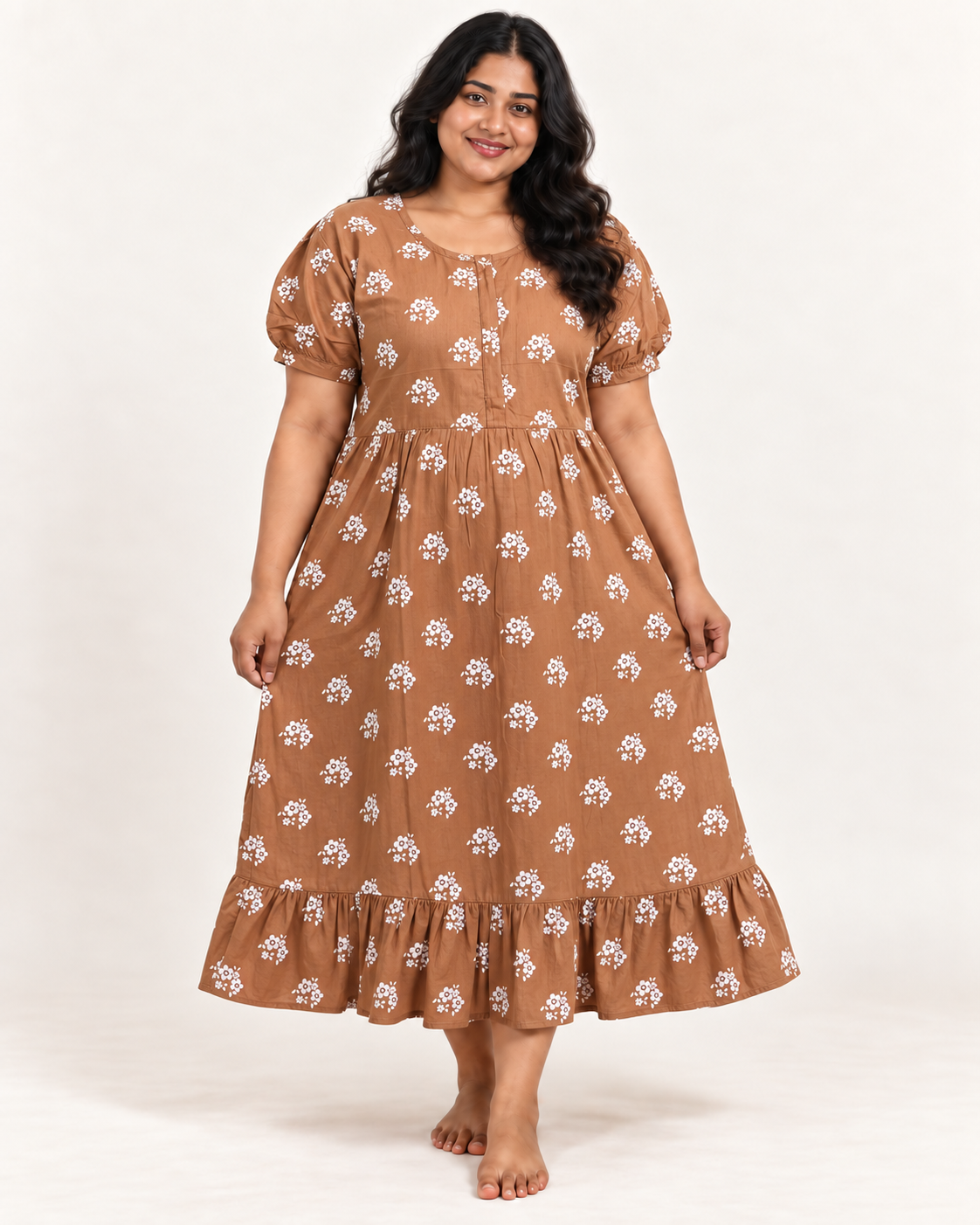 PASTEL ROSE-FROCK NIGHTY