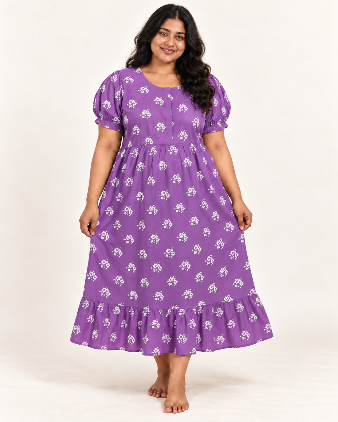 PASTEL ROSE-FROCK NIGHTY