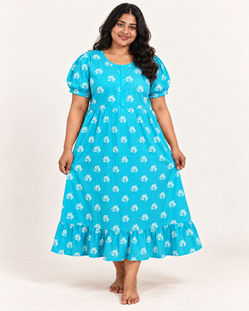 PASTEL ROSE-FROCK NIGHTY
