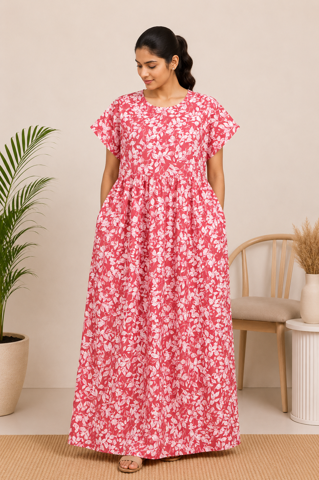 Frock model - Leaf pattern