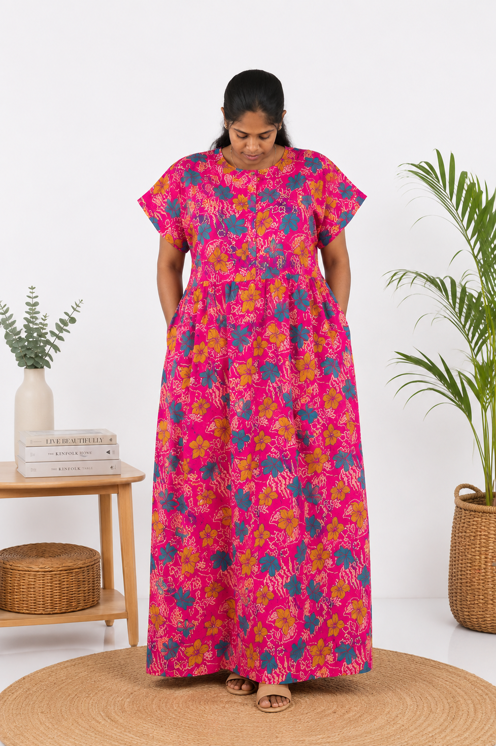 Autumn Blossom Maxi Nighty – 3XL