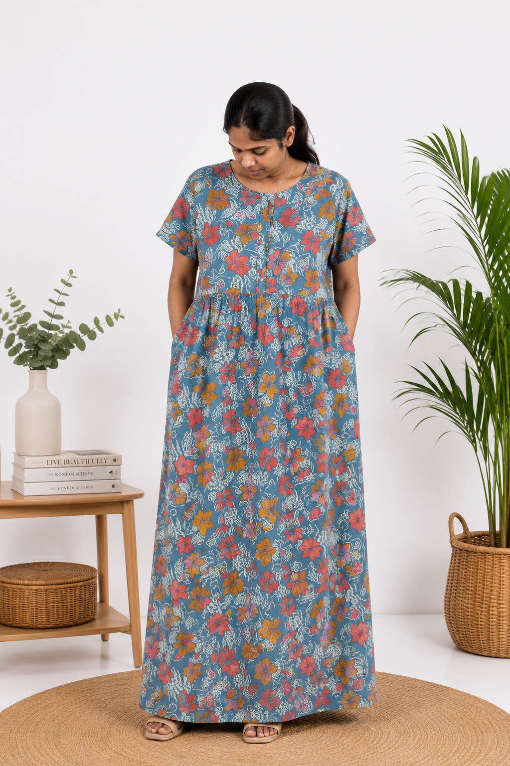 Autumn Blossom Maxi Nighty – 3XL