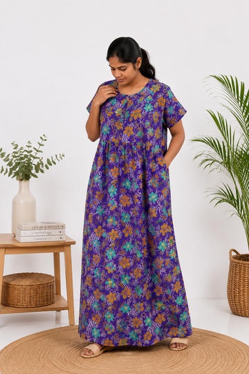 Autumn Blossom Maxi Nighty – 3XL