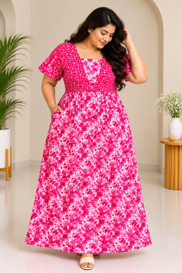 Floral Fusion - Frock Nighty