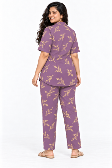 lavendery floral- Night Suit