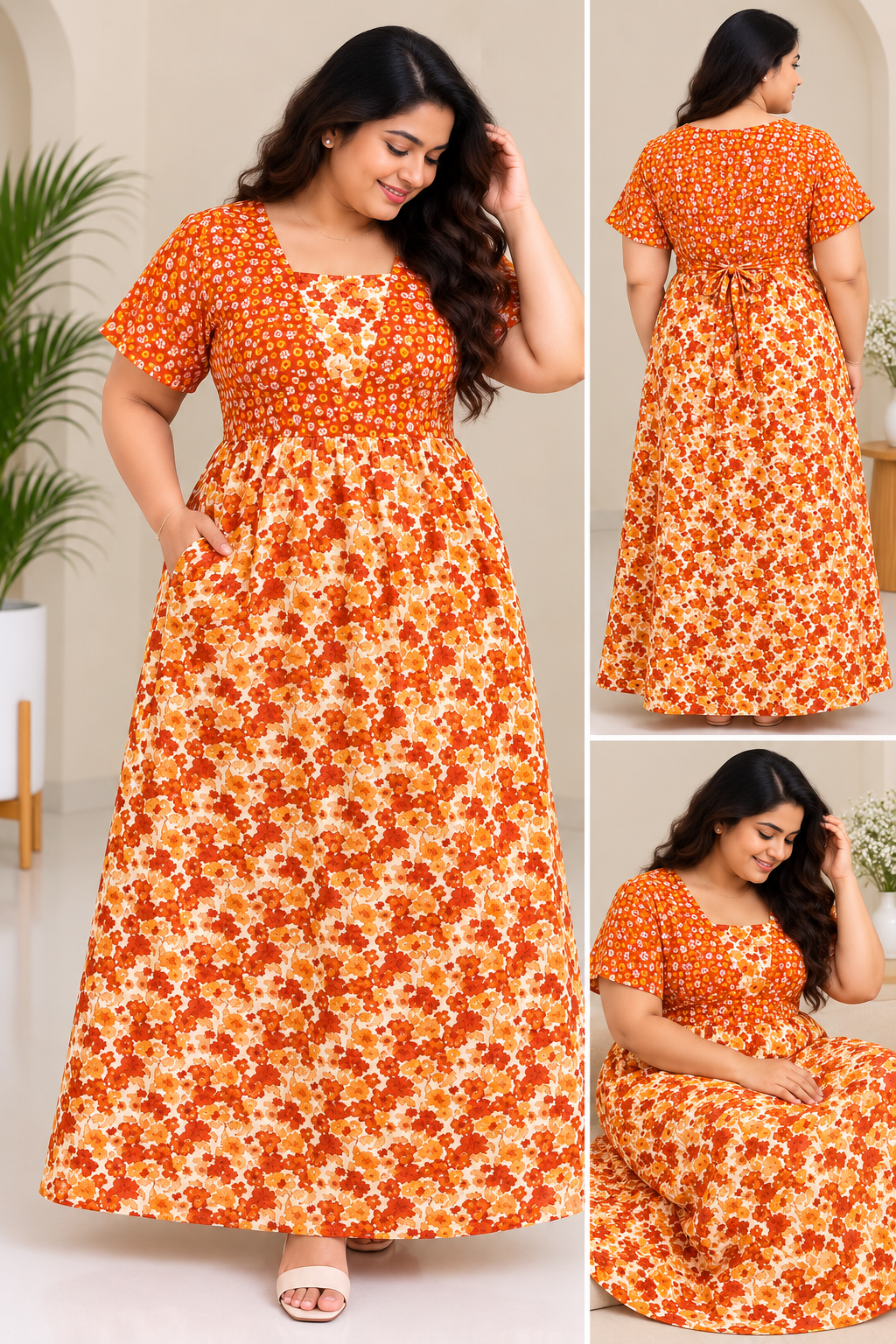 Floral Fusion - Frock Nighty
