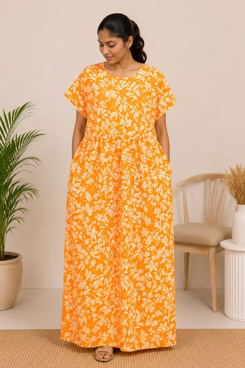 Frock model - Leaf pattern