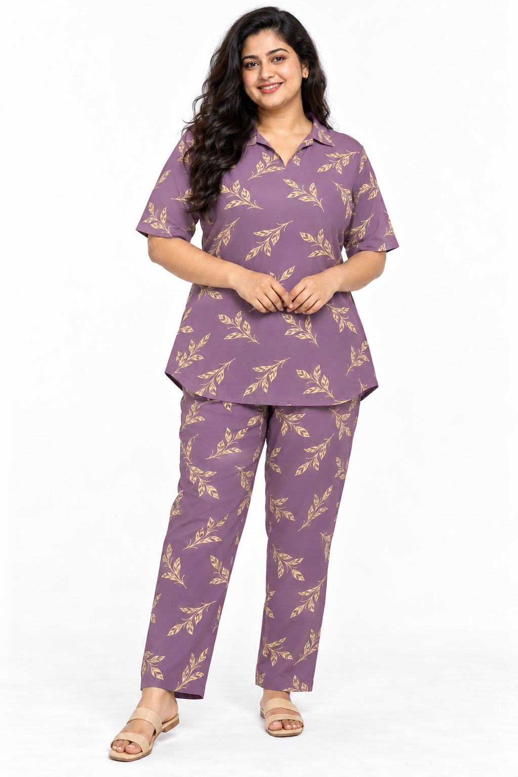 lavendery floral- Night Suit