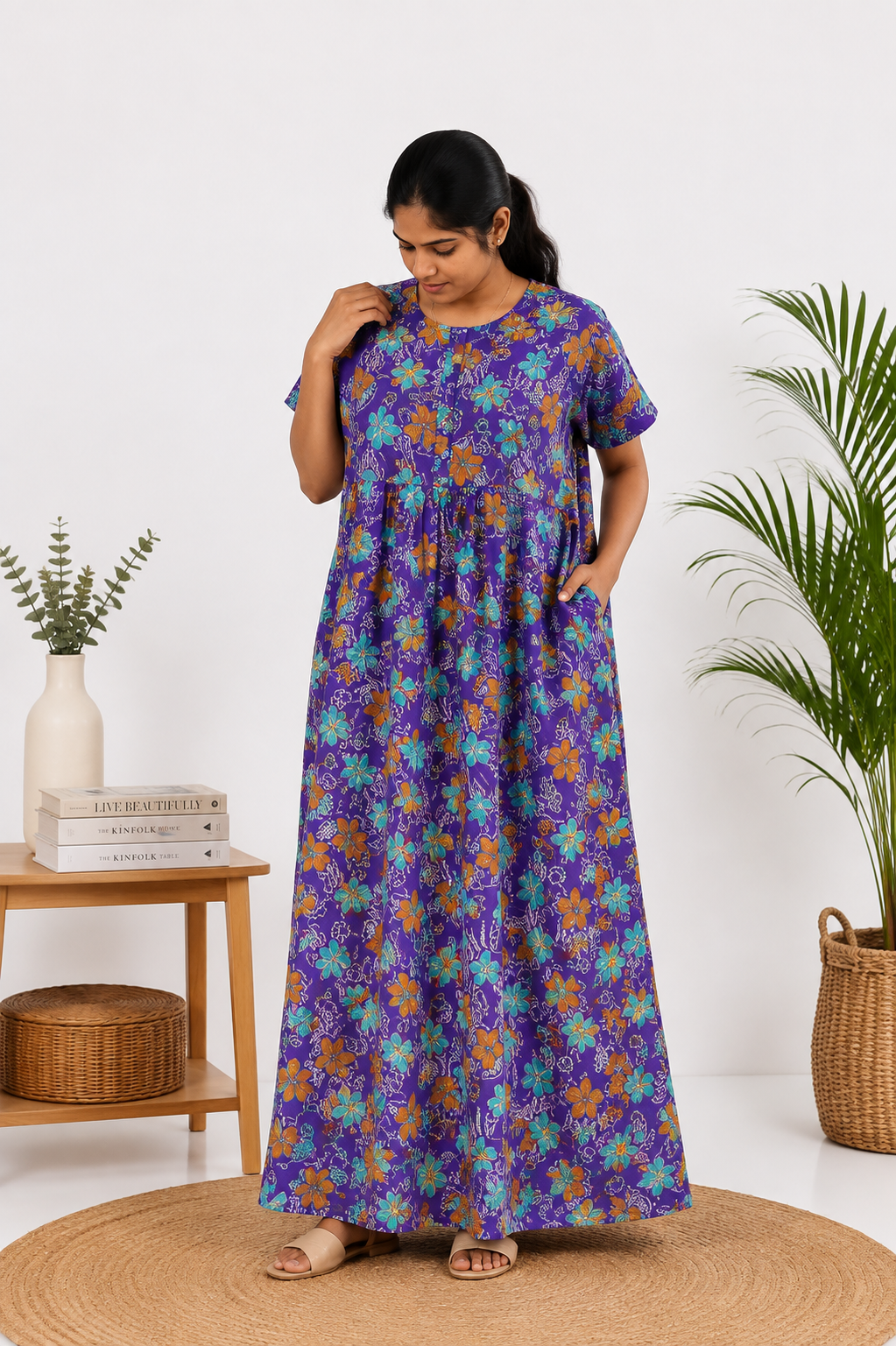 Autumn Blossom Maxi Nighty – 3XL
